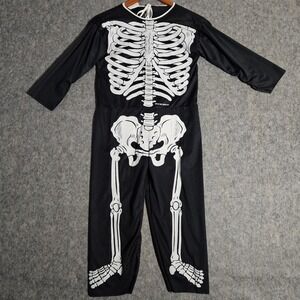 Vintage Ben Cooper Skeleton Costume Suit Kids Medium Glow Bones Halloween 1987 8